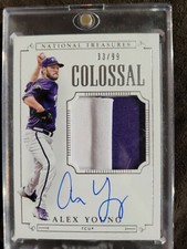 2015 National Treasures College Baseball Colossal Signatures /99 Alex Young Auto