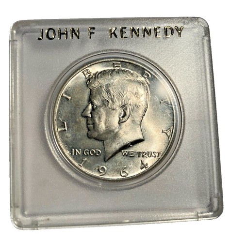1964 JOHN F. KENNEDY MEMORIAL U.S. HALF DOLLAR, 90% SILVER