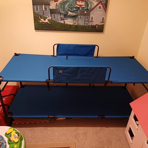 HIGEAR Duo Portable Camping Bunk Bed with Steel Frame, Camping