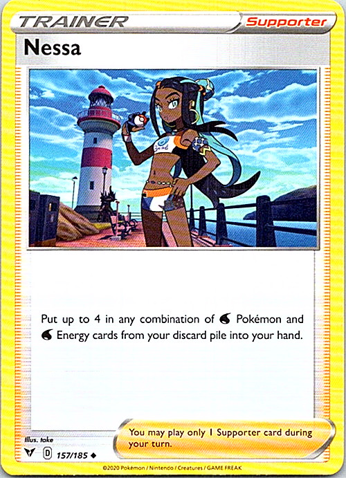 Nessa 157/185 Pokemon Vivid Voltage Regular Light Play