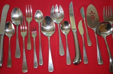 Barclay Geneve OYSTER BAY Satin Handle Glossy Bowl Stainless Flatware CHOICE