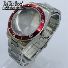 Miuksi 39mm sterile watch case domed sapphire glass fit NH35 NH36 NH34 movement