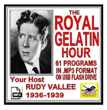 THE ROYAL GELATIN HOUR 61 Classic Old Time Radio Shows MP3 On USB Flash Drive