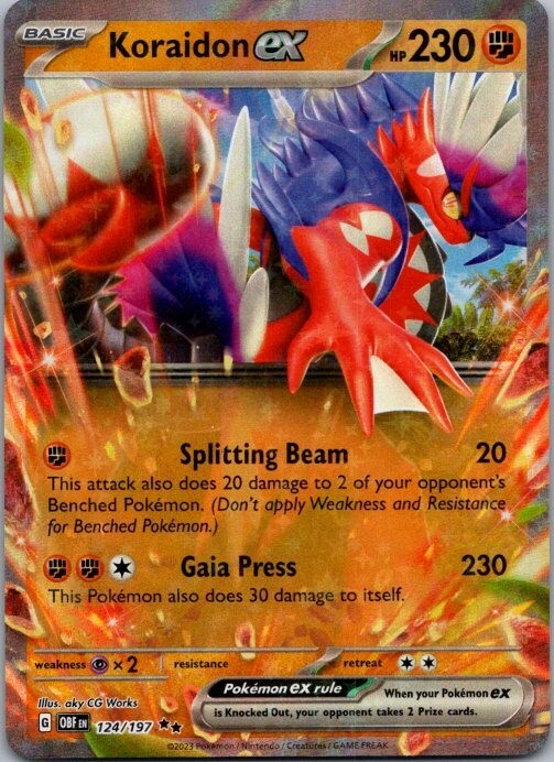 Pokemon TCG Koraidon EX 124/197 Obsidian Flames