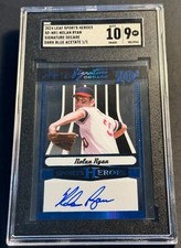 2024 Leaf Sports Heroes Dark Blue Acetate Nolan Ryan HOF 1/1 SGC 9 w/ 10 AUTO