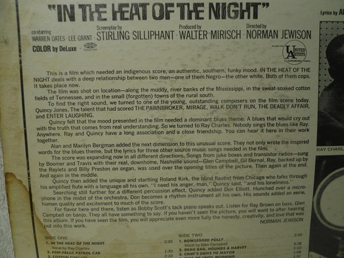 In The Heat Of The Night LP Nice 1967 Soundtrack Orig! Glen Campbell Ray Charles - Imagen 9 de 11