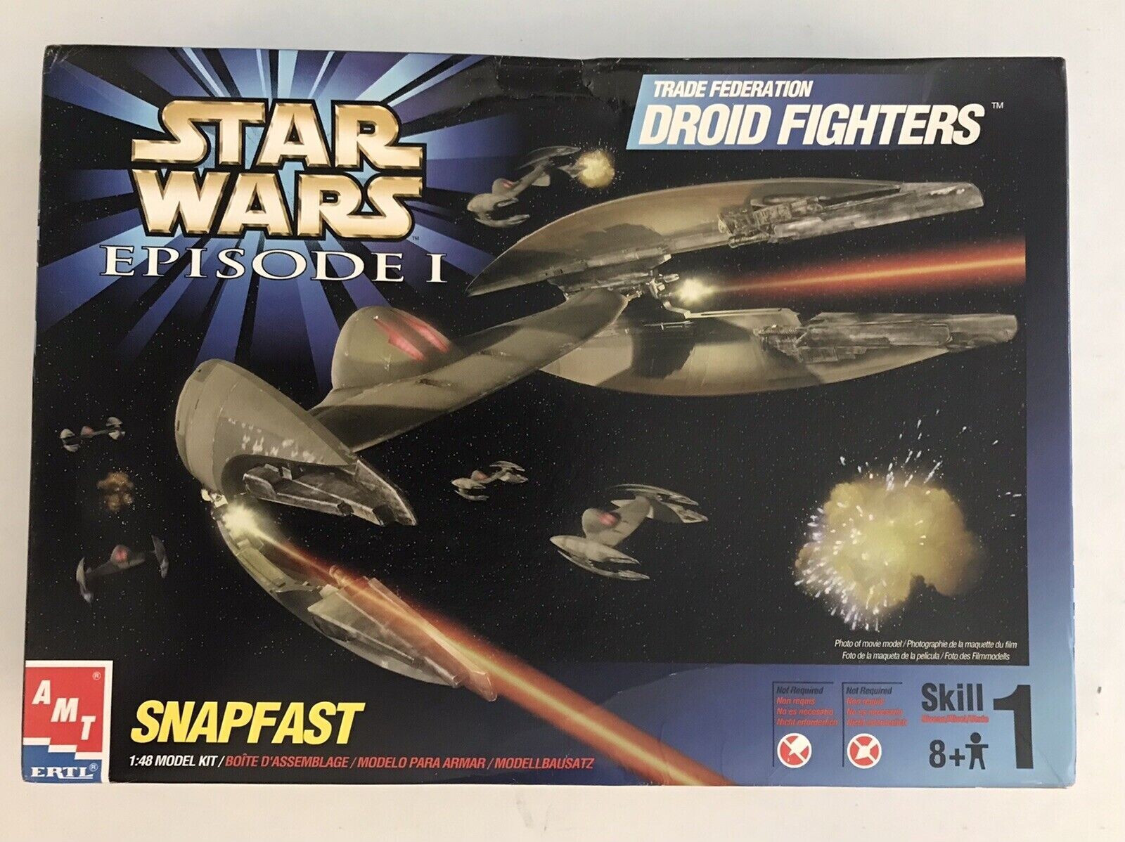 AMT ERTL 1/48 Trade Federation Droid Fighters Star Wars  Model Kit 30118 FREE SH