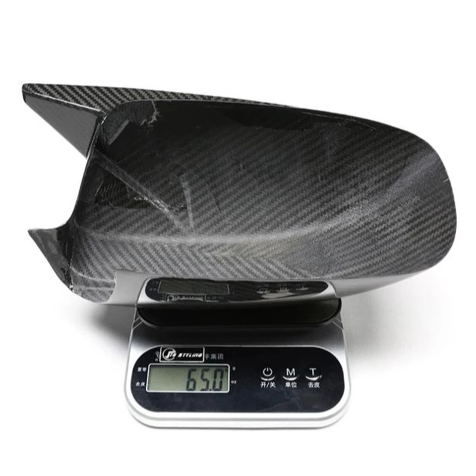 M Style Horn Carbon Fiber Side Mirror Cover Caps For Dodge Charger 2011-2023 - Image 4 of 4