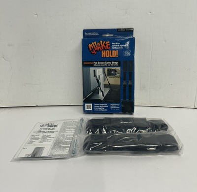Quake Hold Universal Flat Screen Safety Straps (2), Fits Any Flat Screen, 4520