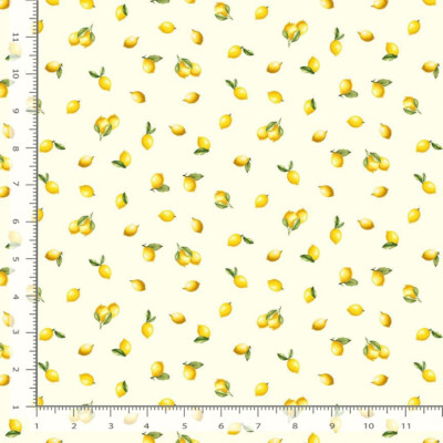 Mini Lemons Cream Fabric By The Yard Limoncello Cotton Timeless Treasures CD3446