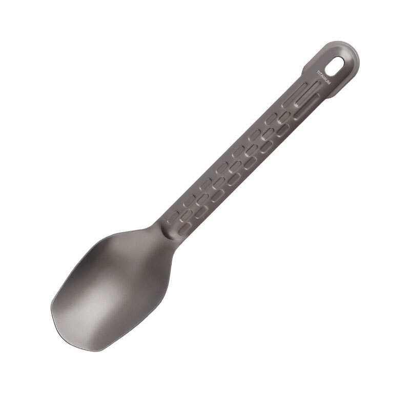 Portable Titanium Long Fork Spoon Set For Outdoor Camping An