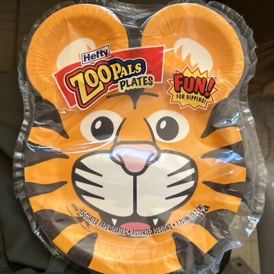Zoo Pals Hefty Paper Plates Party Edition  - 15 Count, Sealed