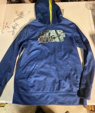 Star Wars Sweater Kids Small Black Hoodie Sweatshirt Classic Logo Long Sleeve L