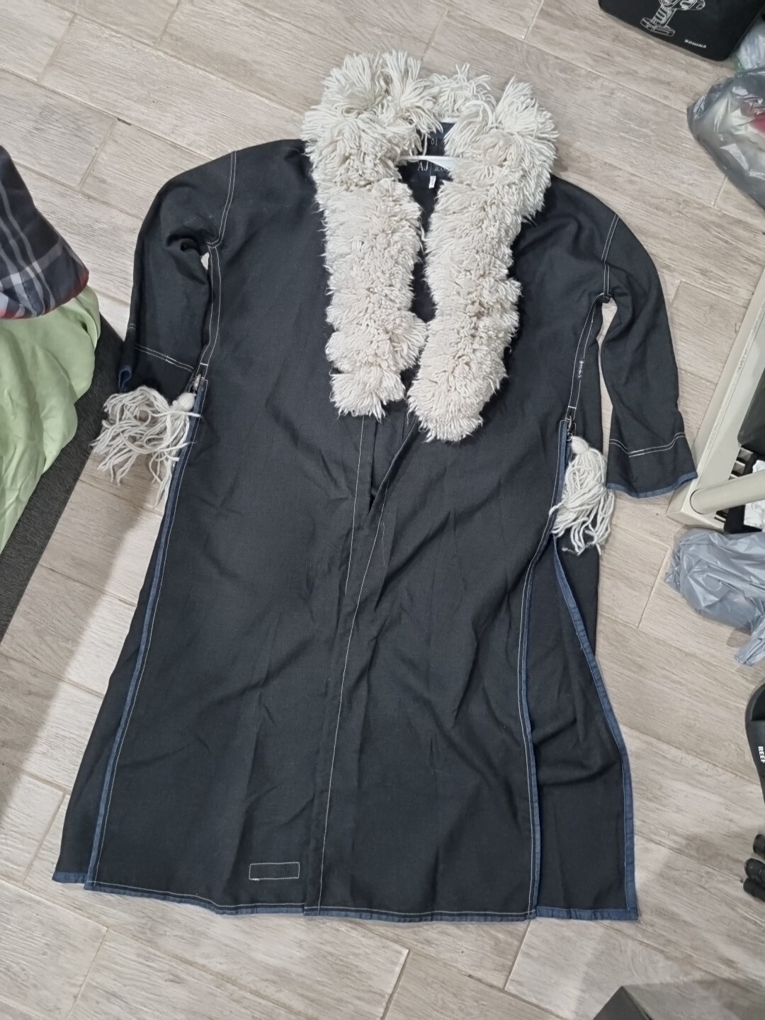 Armani Jeans collar patchwork bathrobe cardigan c… - image 2