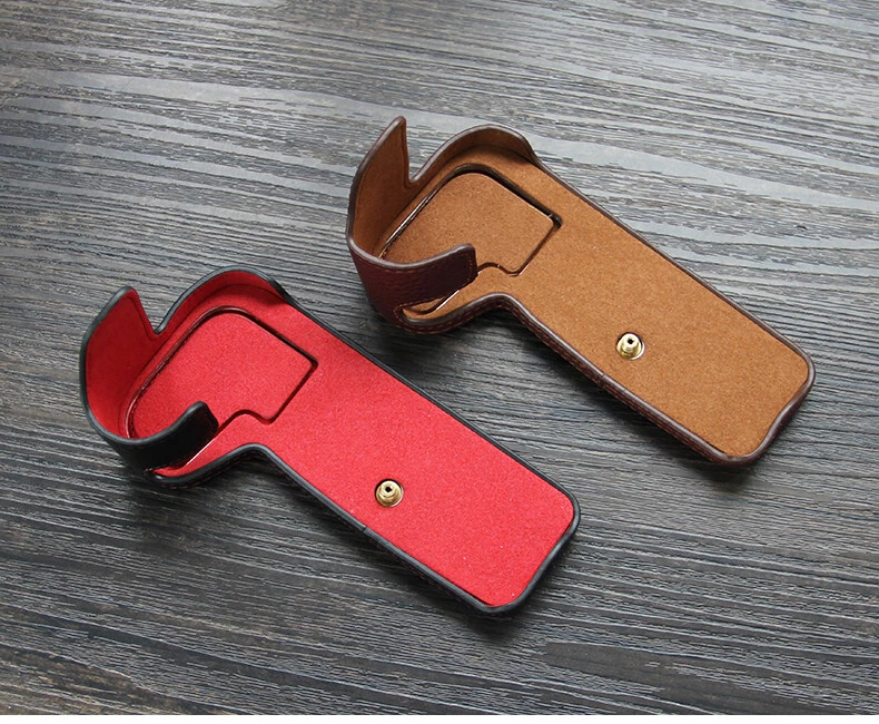 Real Leather Camera Bag Protect Case Cover Base For Canon EOS R5 R6II R7 R6 R8 - Image 4 of 4