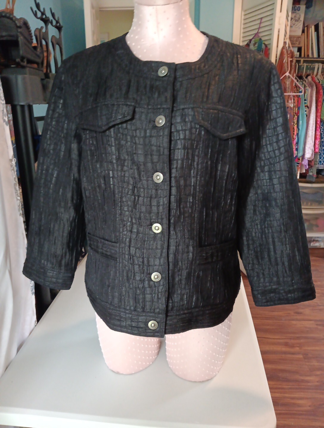 Ruby Red Women's Size 12 Black Jacket Classic Tre… - image 8