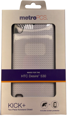 MetroPCS Kick+ Plus Series Case for HTC Desire 530, White/Gray | eBay
