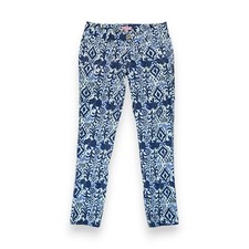 Lilly Pulitzer Callahan Pants Bright Navy Tons Of Fun Print Straight Leg Size 2