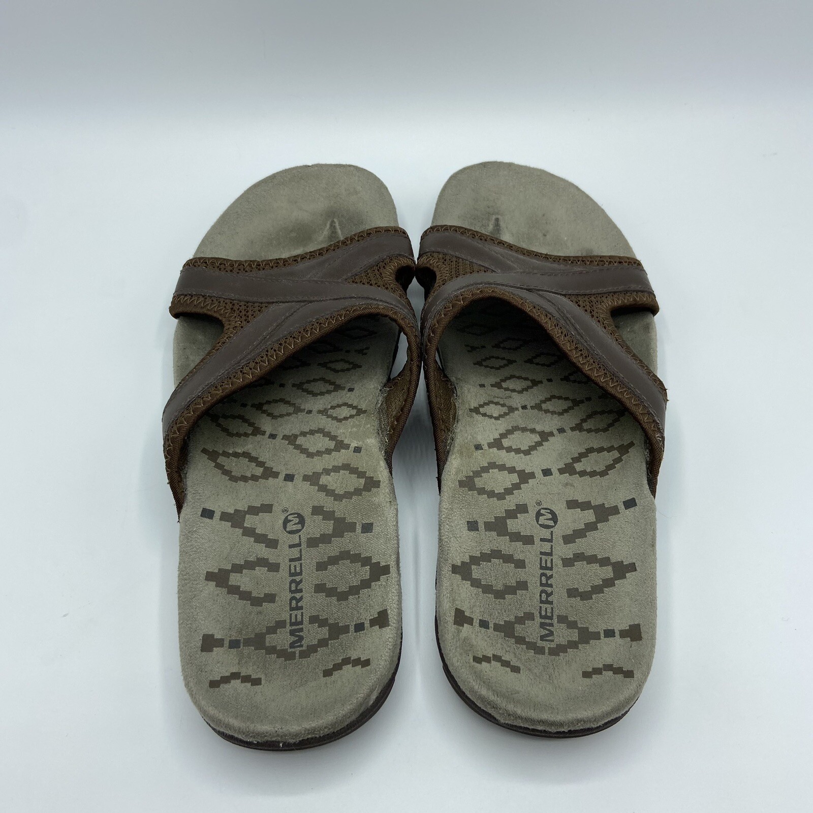 Sandali Merrell Sandspur Delta Slide donna 9 stagni marroni in pelle slide