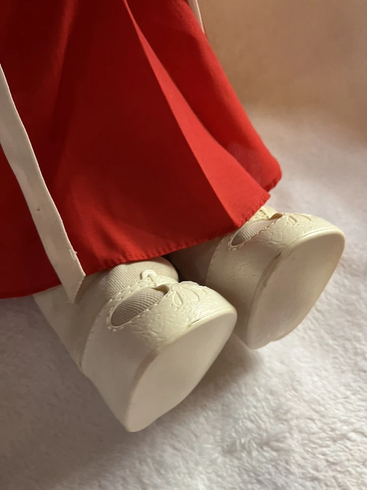 MUÑECA REPOLLO PARCHE VINTAGE ANDRIA CATHY CABEZA DURA 16" ALTO CON ARCO EN EL PELO Foto 4 de 4