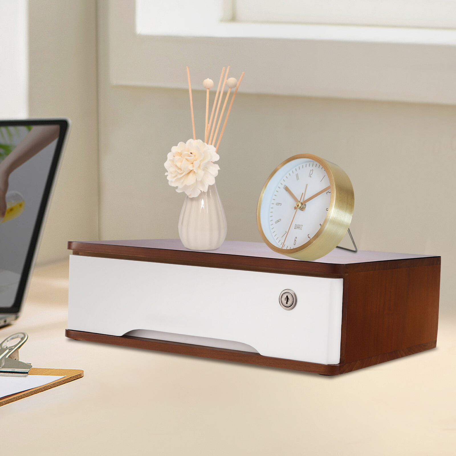 Single Ayer Drawers Desktop Storage Box Bedroom Furniture Wooden Jewelry Boxes