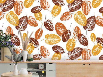 3D Leaves Watercolor Pattern Wallpaper Wall Murals Removable Wallpaper