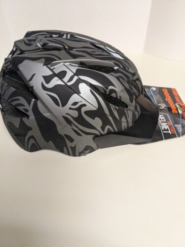 Mongoose Youth All Terrain Multi-Sport Helmet Ages 8-14 Adj. Dial Black/Silver.