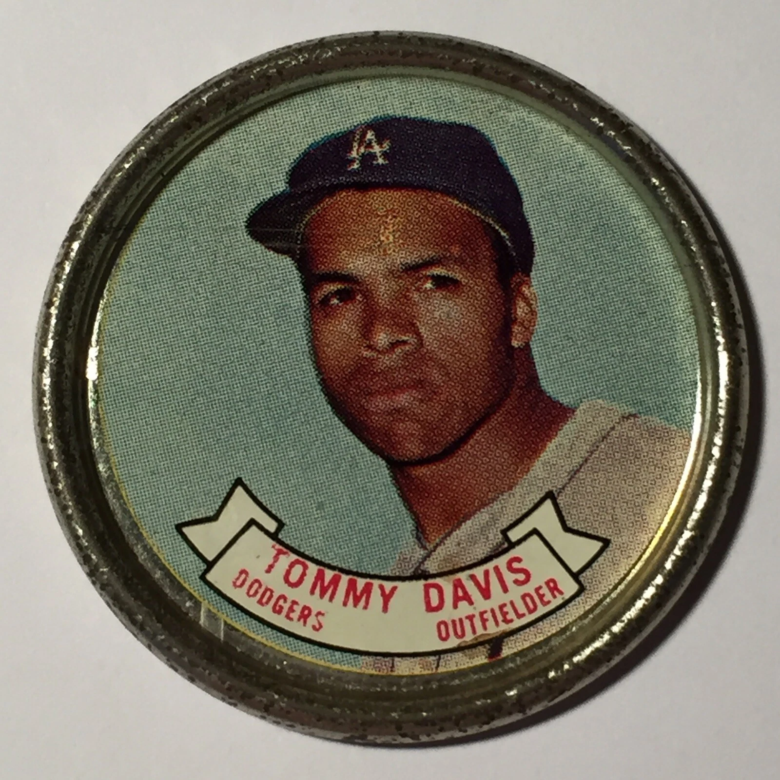 1964 Topps Baseball Coin Tommy Davis #57 Los Angeles Dodgers Player Vintage