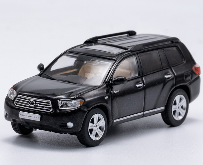 GCD 1:64 Black Highlander SUV XU40 Model Toy Diecast Metal Car Display Box