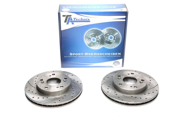 TA Technix Sport Bremsscheiben Set Vorderachse FüR Honda Civic VII CR-V I-image