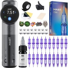 Mast Archer Ultra Wireless Tattoo Machine Kit, 4.5mm Long Stroke2300mAh Battery