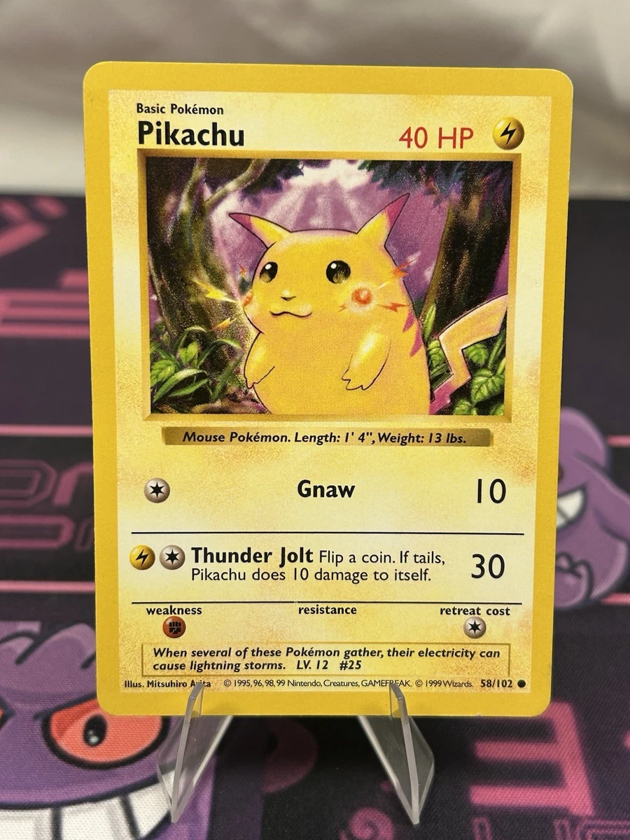Pikachu Pokémon TCG Individual Trading Card Games Base Set in