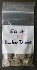 Bag of 50 10c Barber Silver Dimes