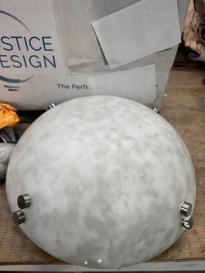 Justice Design Group CLD-9650-35-NCKL-F1 Clouds Semi Flush Mount Ceiling Fixture - Image 2 of 4