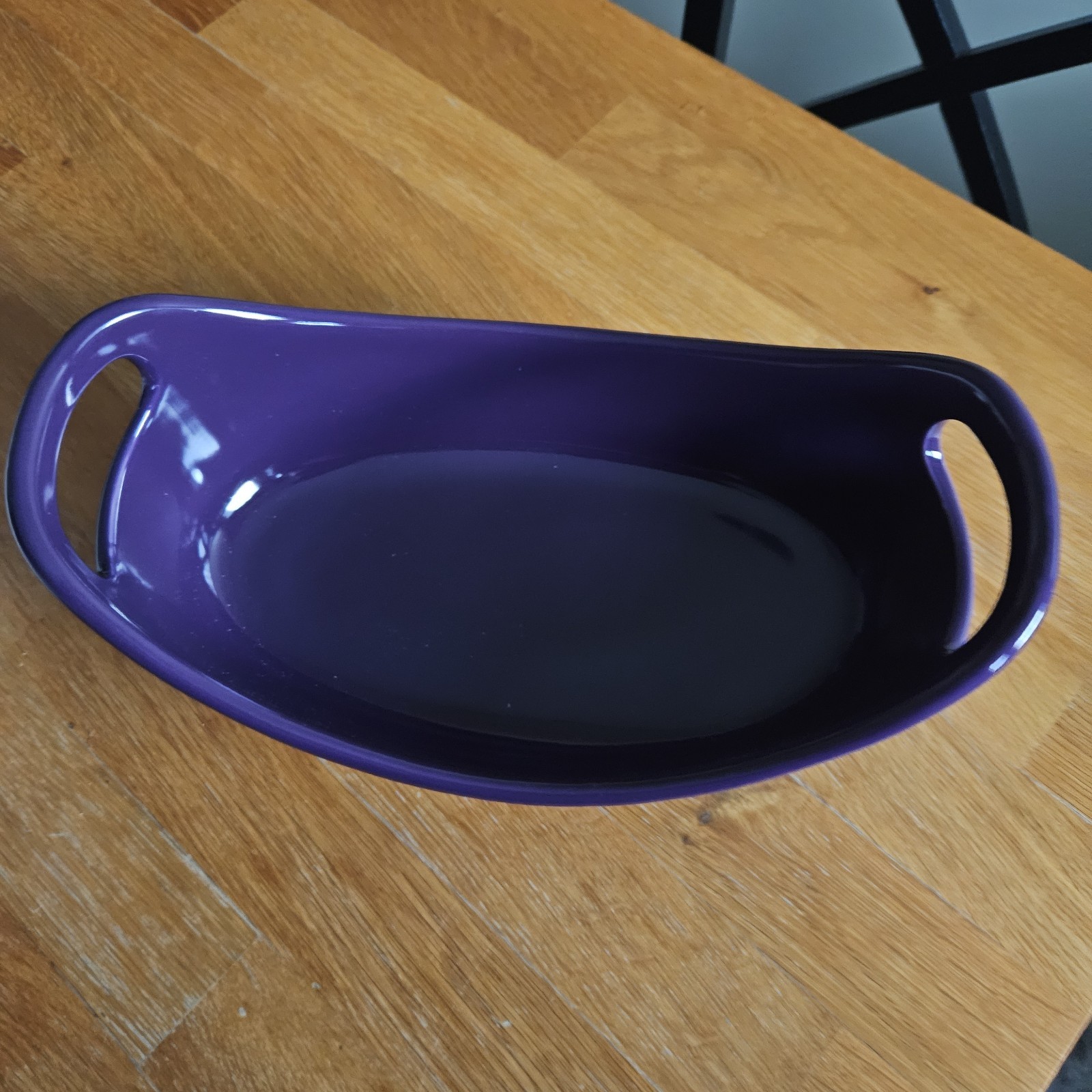 Rachael Ray Plum Purple Ceramic Oval Baking Dish with Handles - 2.25  Quart
