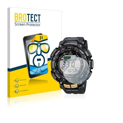 2x Display Schutz Folie für Casio Pro Trek PRG-240-1ER Zubehör Transparent