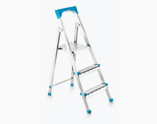 2+1 Multipurpose Folding Aluminium Step Ladder Heavy Duty with Anti-Slip Platfor