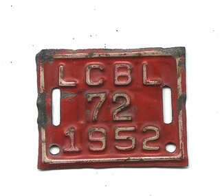 1952 Lake City (possibly S.C.) BICYCLE TAG License Plate