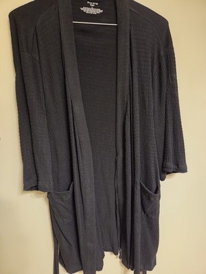 Women's Sleep Sense Black Robe Size Large