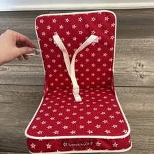 American Girl Foldable Travel Seat 18" Doll Red/White Stars for Car/Plane/Bus