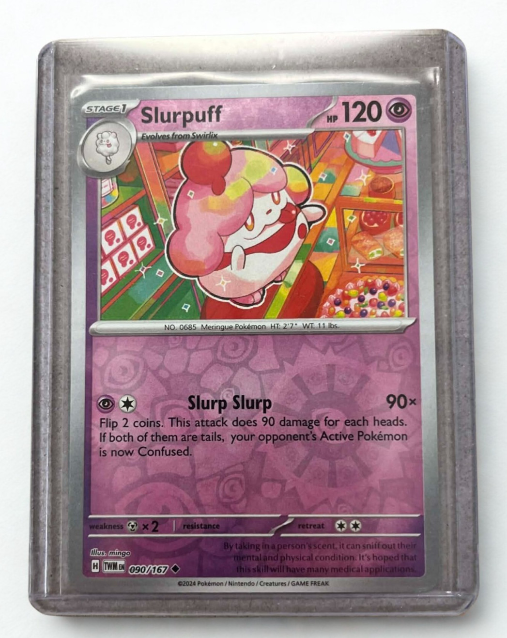 Slurpuff #90 Twilight Masquerade Reverse Holo Pokémon TCG