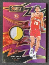 Zaccharie Risacher 2024-25 Panini Select Sparks Patch Purple RC /99 #SPK-ZAC