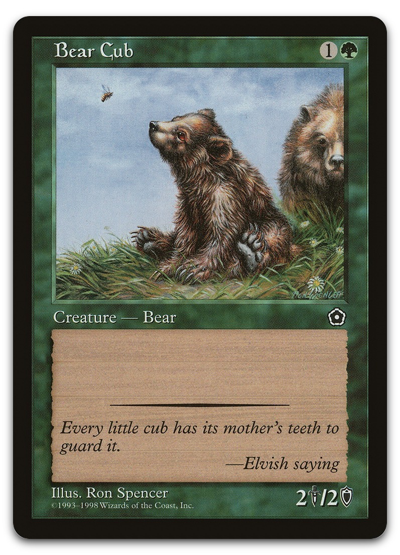 Bear Cub (NM) Portal Second Age P02 Magic MTG