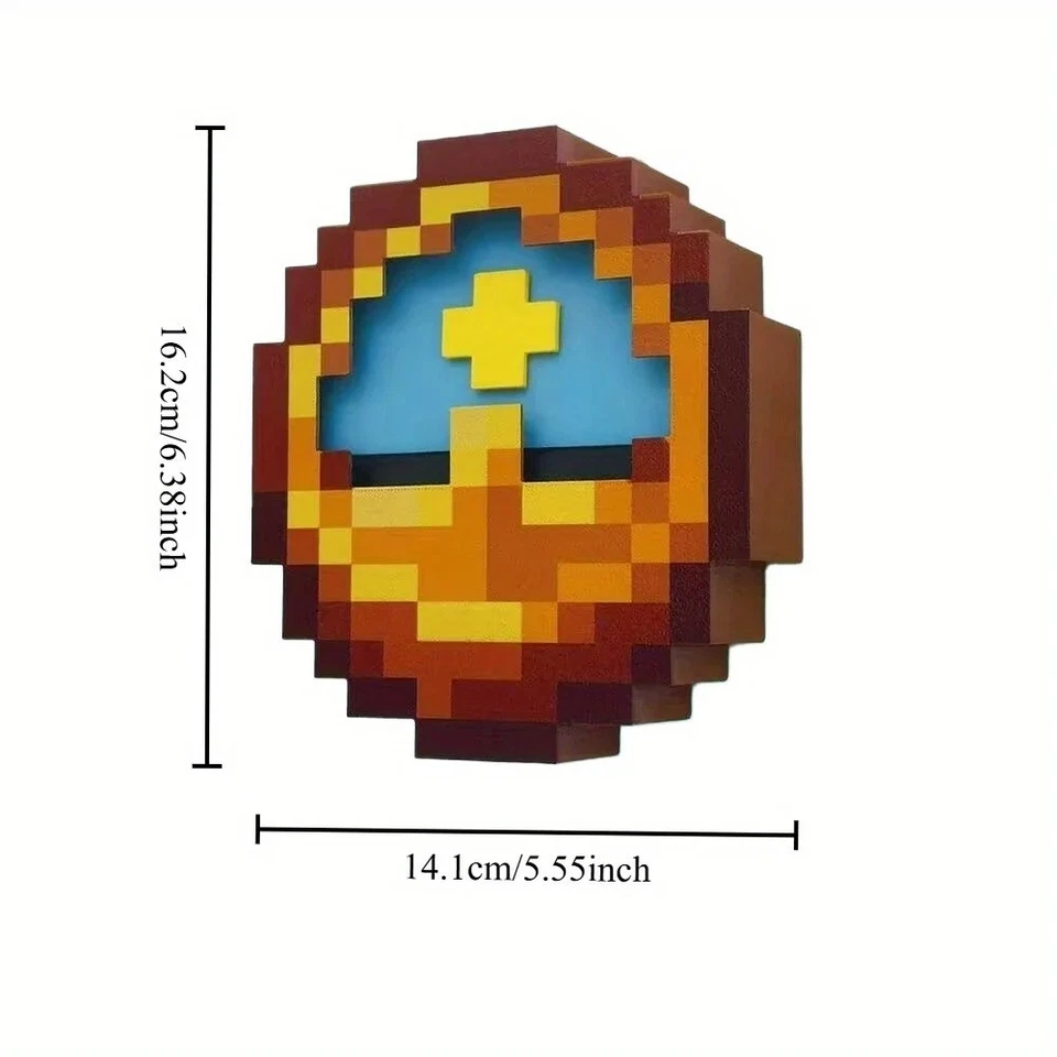 Minecraft Pixel Style 3D Printed Trend Clock 24H Desk Wall Decor Minecraft Gift - Image 2 of 4