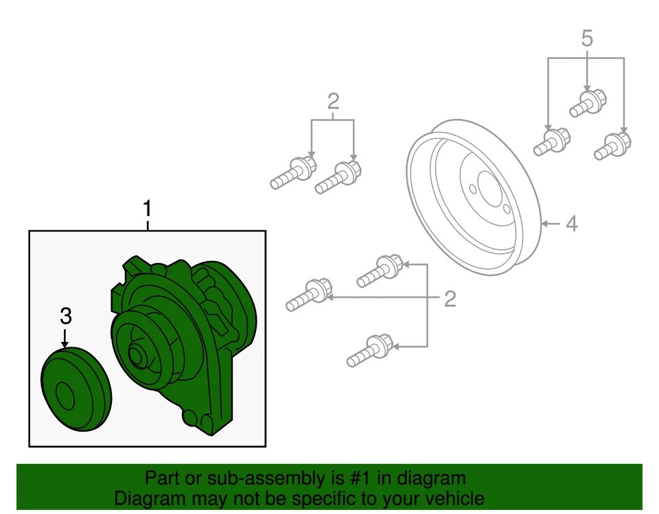 Bomba de agua original del motor GM 25195119 Foto 4 de 4