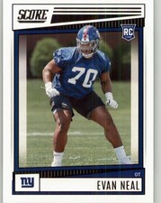 2022 Score Evan Neal Rookie #320 RC New York Giants