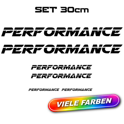 6x Performance Aufkleber Set   30cm Schriftzug, Auto Tuning Sticker, JDM