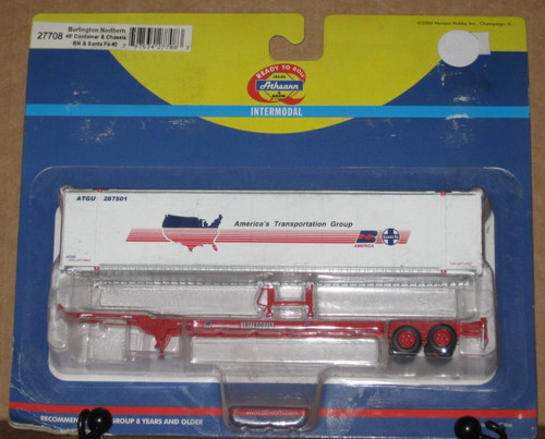 Contenedor y chasis Athearn HO #27708, 48',, Burlington Northern, BN y Santa Fe 2 | Zustand: New