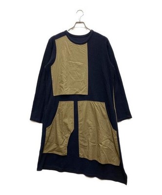 Y's Thermal patch pocket design dress navy YL-T25-960 | eBay