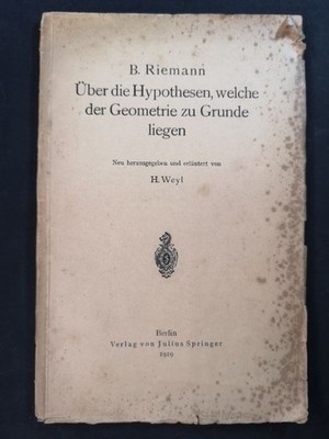 On the hypotheses underlying geometry. Newly issued un